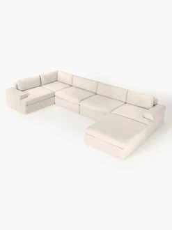 Sofá rinconera modular grande con tapizado desenfundable Russell