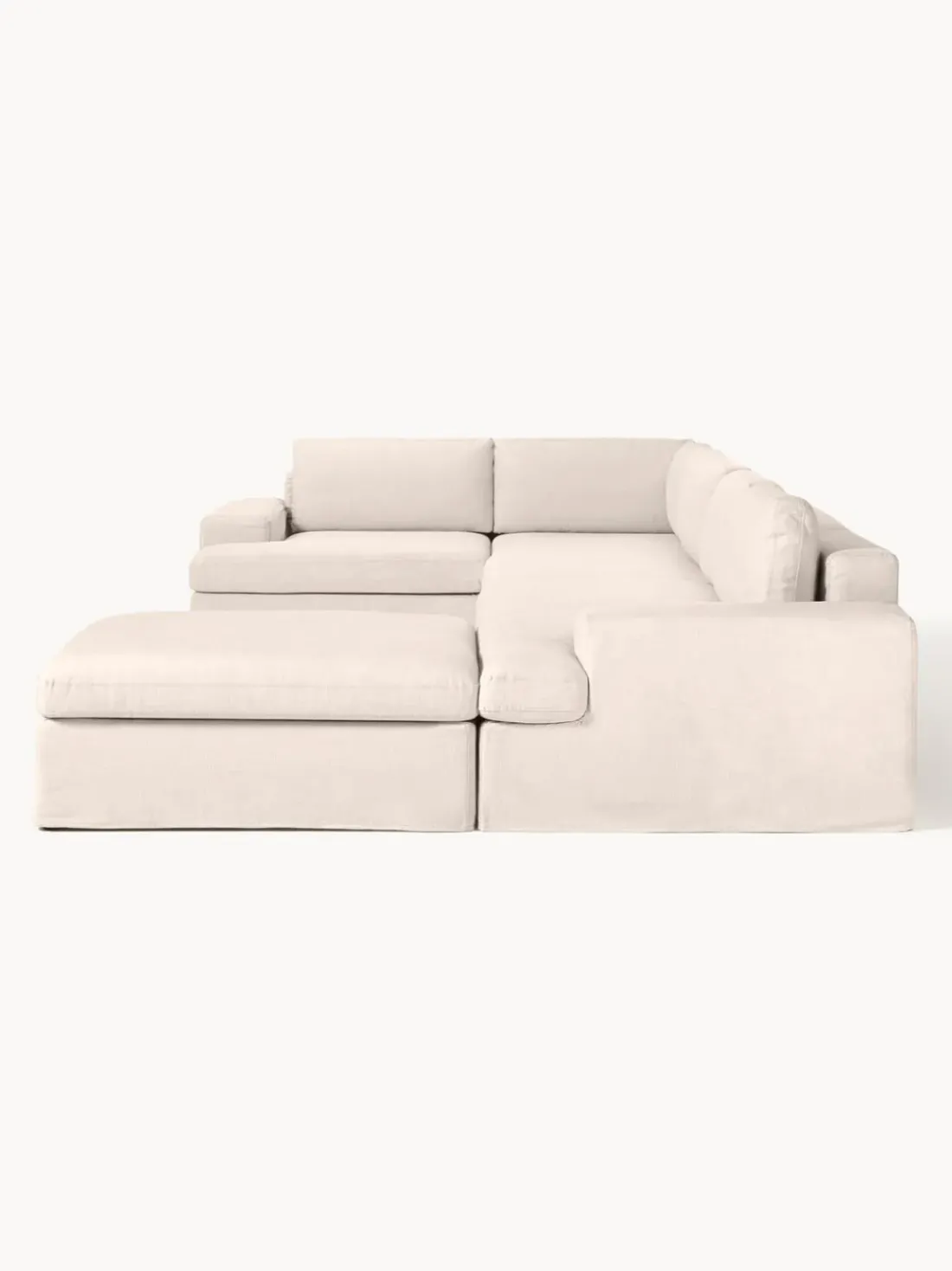 Sofá rinconera modular grande con tapizado desenfundable Russell