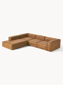 Sofá rinconera modular grande de cuero reciclado Lennon