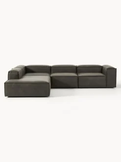 Sofá rinconera modular grande de cuero reciclado Lennon