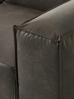 Sofá rinconera modular grande de cuero reciclado Lennon