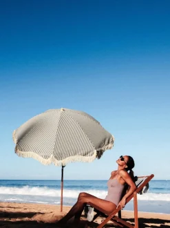 Sombrilla con flecos plegable Retro, Ø 180 cm