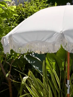 Sombrilla con flecos plegable Retro, Ø 180 cm