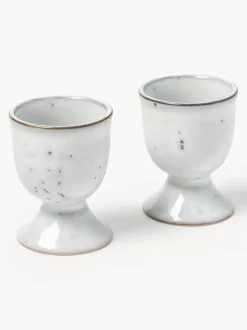 Soportes de huevo artesanales Nordic Sand, 2 uds.