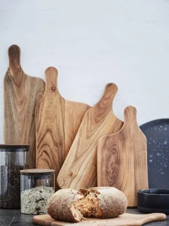 Tabla de cortar de madera de teca Raw