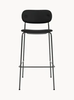 Taburete alto de cuero con estructura de metal Co