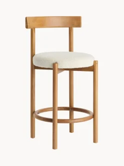Taburete alto en tejido bouclé Merianda