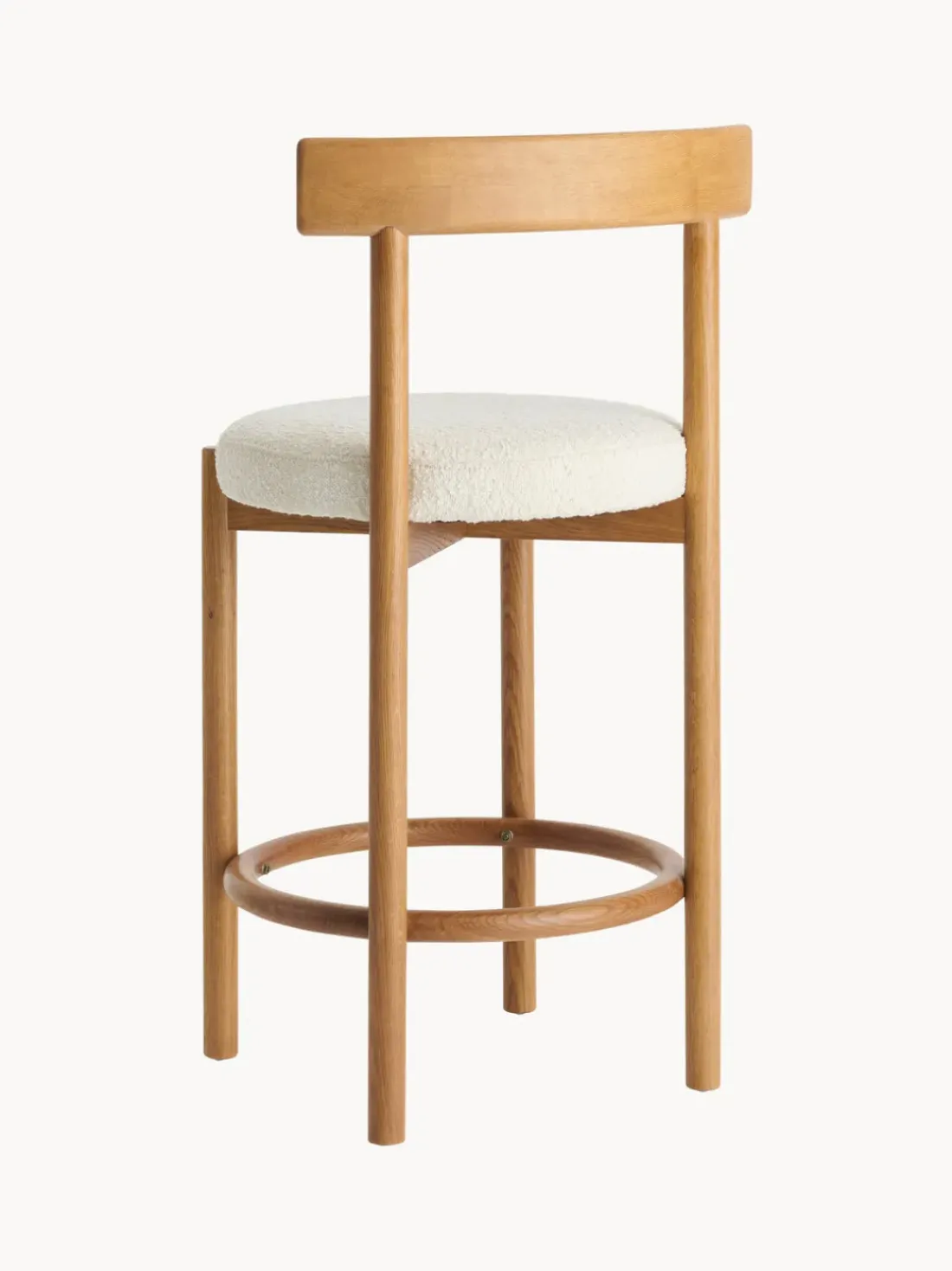 Taburete alto en tejido bouclé Merianda