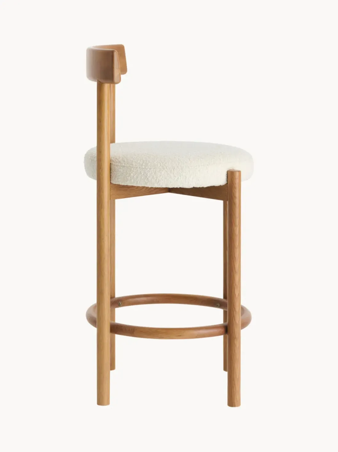 Taburete alto en tejido bouclé Merianda