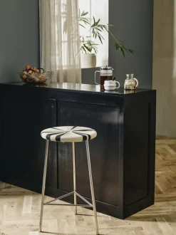 Taburete alto Morice, negro/ivory