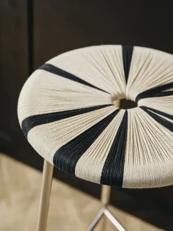 Taburete alto Morice, negro/ivory