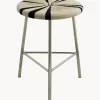 Taburete bajo Morice, negro/ivory