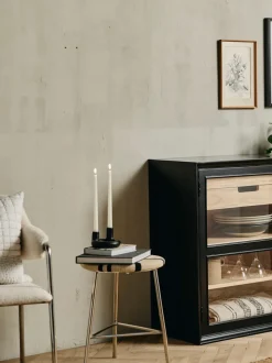Taburete bajo Morice, negro/ivory