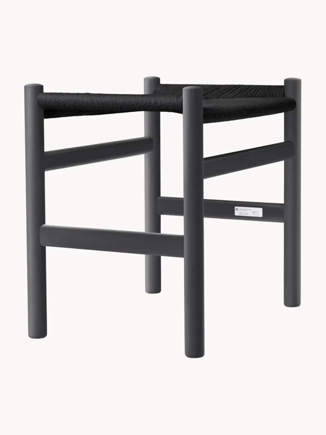 Taburete con asiento tejido a mano CH53