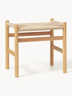 Taburete con asiento tejido a mano CH53