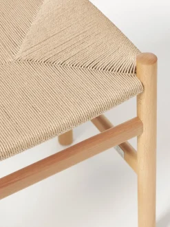 Taburete con asiento tejido a mano CH53