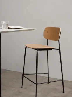 Taburete de bar de metal y madera Co