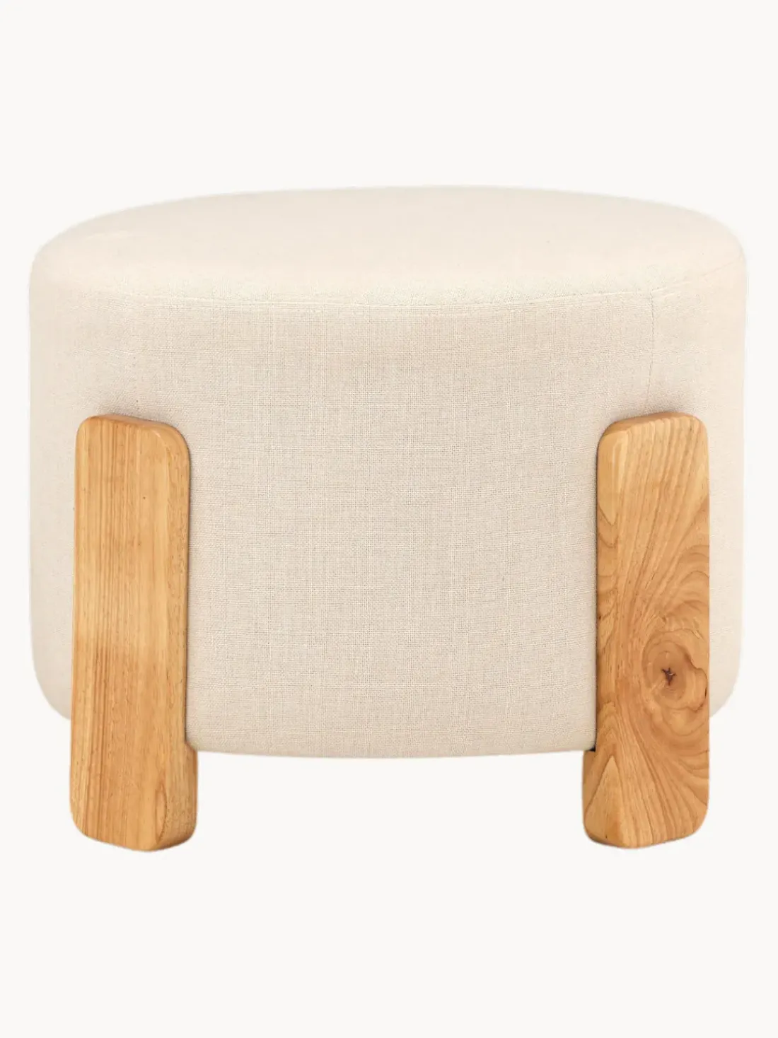 Taburete de lino con patas de madera Coffey