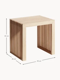 Taburete de madera de bambú Rib