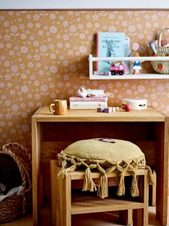 Taburete infantil de madera de roble Bas