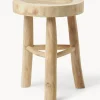 Taburete redondo de madera de mungur Beachside
