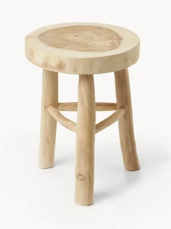 Taburete redondo de madera de mungur Beachside