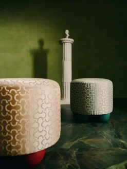 Taburete tapizado de diseño DEDAR Milano x Westwing Lino