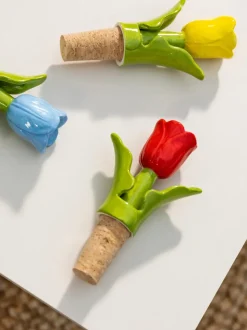 Tapón de botella pintado a mano Tulip