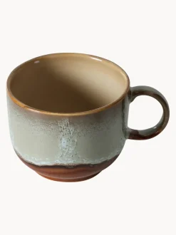 Taza artesanal con esmalte reactivo 70's