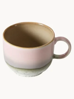 Taza artesanal con esmalte reactivo 70's