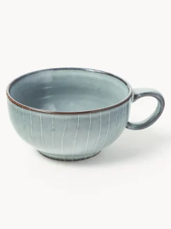 Taza artesanal con platillo Nordic Sea