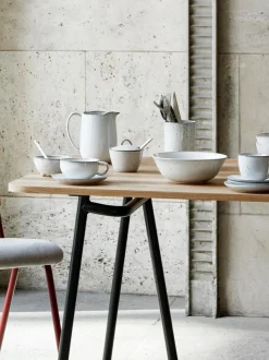 Taza artesanal con platito Nordic Sand