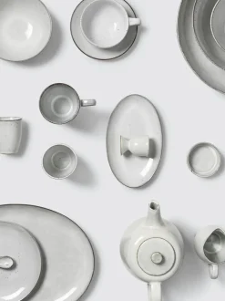 Taza artesanal con platito Nordic Sand