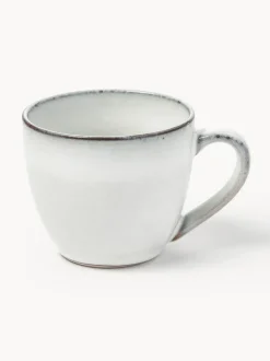 Taza artesanal con platito Nordic Sand