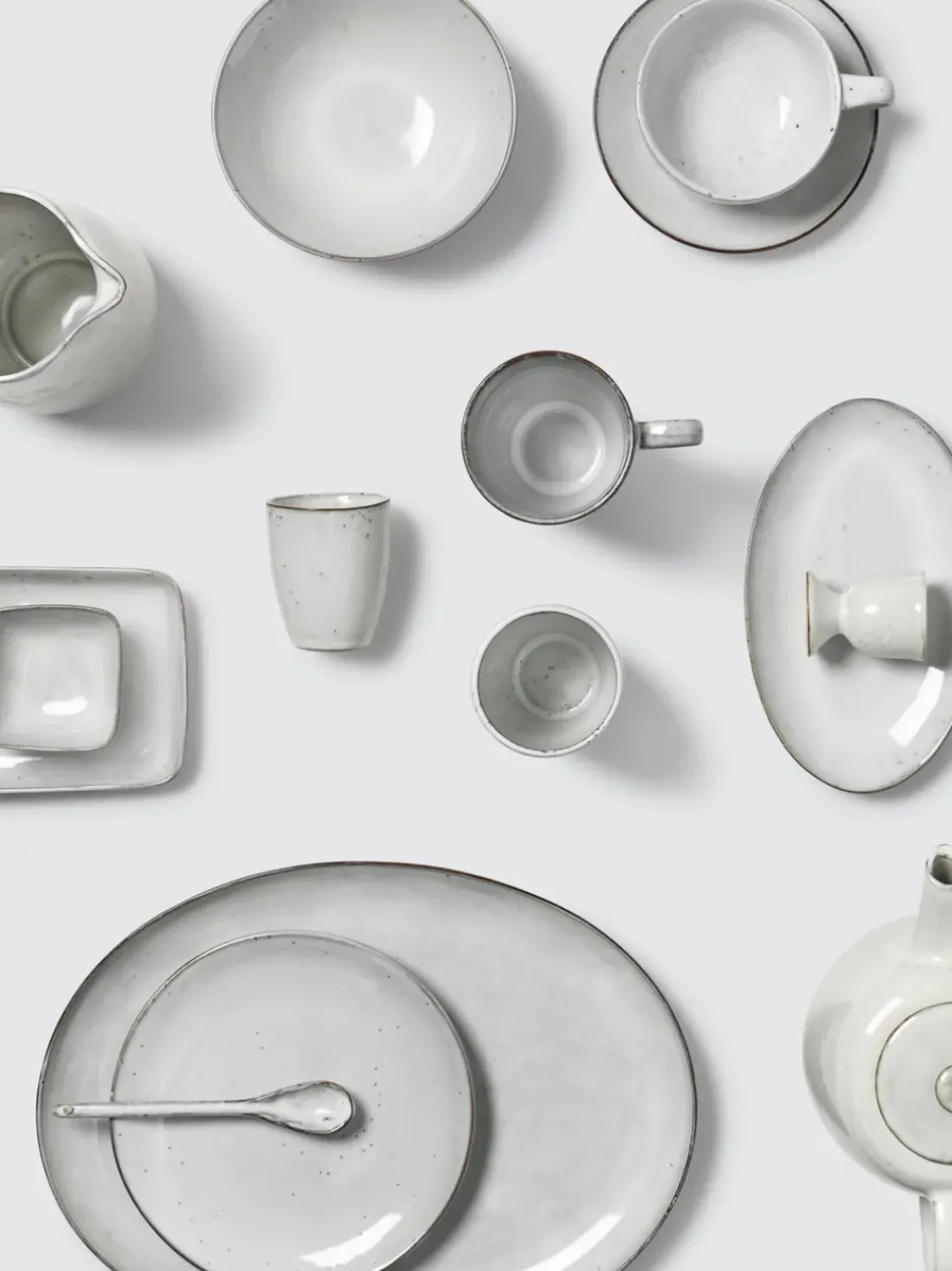 Taza artesanal con platito Nordic Sand