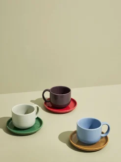 Taza artesanal con platitos Amare