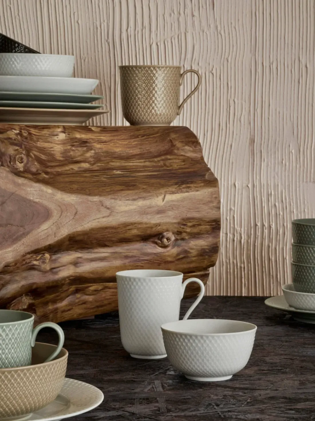 Taza con asa Rhombe Earth, 39 cl