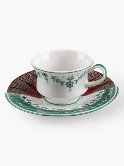 Taza de café con platito de porcelana Hybrid