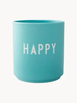 Taza de diseño con letras Favourite HAPPY