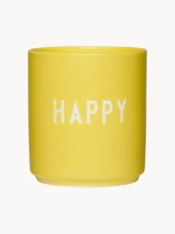 Taza de diseño con letras Favourite HAPPY