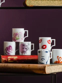 Taza de porcelana artesanal Carol