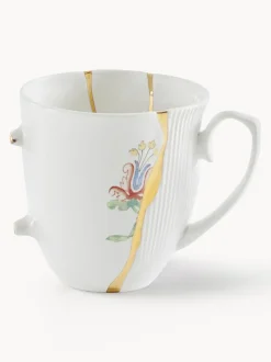 Taza de porcelana Kintsugi