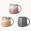 Tazas artesanales con esmalte reactivo Cloe, 3 uds.