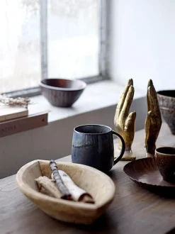 Tazas artesanales con esmalte reactivo Cloe, 3 uds.