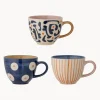 Tazas artesanales Eviaya (3 uds.)