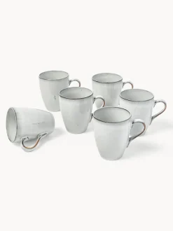Tazas artesanales Nordic Sand, 400 ml, 6 uds.