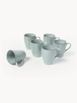 Tazas artesanales Nordic Sea, 400 ml, 6 uds.