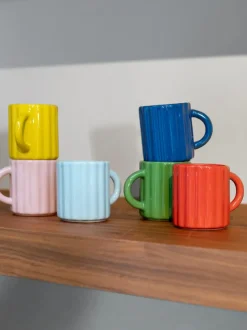 Tazas artesanales Tube, 6 uds.
