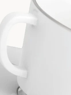 Tazas con platitos de porcelana con borde platino pintado a mano Vitruv, 2 uds.