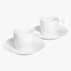 Tazas con platitos de porcelana artesanales Cosmopolitan, 2 uds.